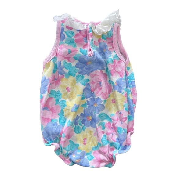 Buster Brown 90’s Floral Bubble Romper - Picture 2 of 4